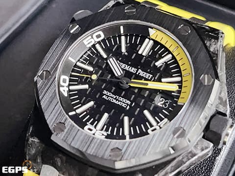 Audemars Piguet 愛彼 AP錶 Royal Oak Offshore Diver 皇家橡樹 離岸型 潛水錶 15706AU 鍛造炭 陶瓷圈 配件齊全，來個與眾不同的潛水錶吧！！ 黃呆 42mm