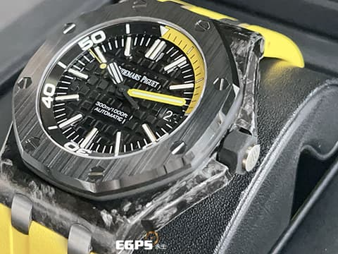 Audemars Piguet 愛彼 AP錶 Royal Oak Offshore Diver 皇家橡樹 離岸型 潛水錶 15706AU 鍛造炭 陶瓷圈 配件齊全，來個與眾不同的潛水錶吧！！ 黃呆 42mm