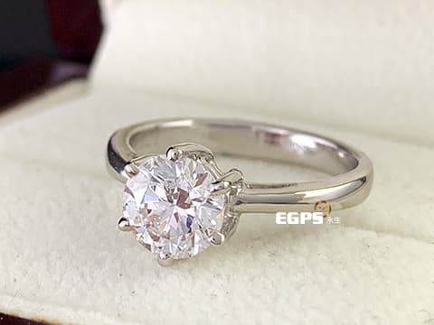 白K金 GIA鑽石 1.21CT E/IF 3EX 優雅六爪造型天然鑽石 GIA鑽戒 白K金 鑽石戒子 女戒