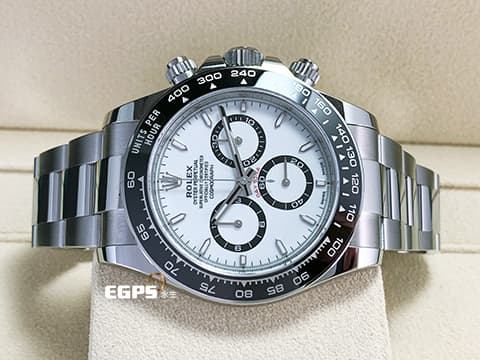 ROLEX 勞力士 Daytona 迪通拿 126500LN 陶瓷圈 126500 LN 計時碼錶 熊貓面盤 最新款迪通拿、新式白熊貓面盤、新4131機芯 2024年保單 不鏽鋼 此錶歡迎各路錶友以 PP、AP、勞力士 來店交換，本店將以最高價評估～ 自動上鍊 40mm