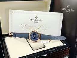 Patek Philippe 百達翡麗 PP錶 Complications 複雜功能時計 Calatrava Travel Time 旅行家 5224R-001 <font color=#33CCFF>藍色面盤</font> 兩地時間 玫瑰金 <font color=#FF0000>2024年保單</font> 5224 R <font color=#FFFF33>歡迎錶友以 PP、AP、勞力士 來店交換，本店將以最高價評估～</font> 自動上鍊 40mm