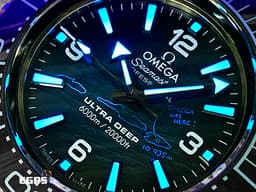 OMEGA 歐米茄 Seamaster 海馬王 215.30.46.21.03.002 <font color=#cdcdcd>PLANET OCEAN 6000米系列 21530462103002 </font><font color=#136196>海神波塞頓 Ultra Deep 6000米深淵的極致王者</font> SUMMER BLUE面盤致敬挑戰者深淵 <font color=#FF0000>2024年保單 </font>  自動上鍊 45.5mm