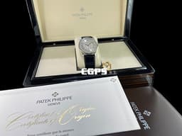 PATEK PHILIPPE 百達翡麗 PP錶  CALATRAVA PP經典的小三針款式系列 5196P-001 銀灰色面盤 5196 P 鉑金材質 手上鍊 <font color="#FF0000">2020年保單 </font>  37mm