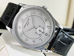 PATEK PHILIPPE 百達翡麗 PP錶  CALATRAVA PP經典的小三針款式系列 5196P-001 銀灰色面盤 5196 P 鉑金材質 手上鍊 <font color="#FF0000">2020年保單 </font>  37mm