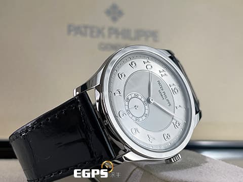 PATEK PHILIPPE 百達翡麗 PP錶  CALATRAVA PP經典的小三針款式系列 5196P-001 銀灰色面盤 5196 P 鉑金材質 手上鍊 2020年保單   37mm