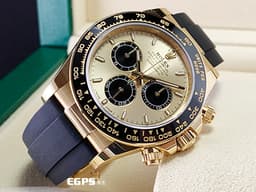 ROLEX 勞力士 Daytona 126518LN 126518 迪通拿 計時碼表 18K黃金材質 陶瓷錶圈  <font color=#33CCFF>黃金底黑圈熊貓面盤 最!最!最!新款快調錶扣!!! <font color=#FF0000>2024年新式保卡 港星余文樂配戴款</font></font> </font><font color=#FFFF33>歡迎各路錶友以 PP、AP、勞力士 來店交換，本店將以最高價評估 </font> 賽車錶 自動上鍊 40mm