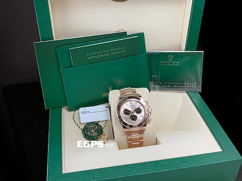 ROLEX 勞力士 Cosmograph Daytona 迪通拿 126505 玫瑰金鍊帶款 計時碼表 2024年保單  原廠亮黑色計時盤及日亮金色面盤   此錶歡迎各路錶友以 PP、AP、勞力士 來店交換，本店將以最高價評估～ 自動上鍊 40mm