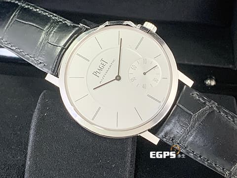 PIAGET 伯爵 Altiplano 超薄 白K金材質 G0A35130  微型自動盤  自動上鍊腕錶  超薄腕錶  2024年保單 白K金材質 超薄自動上鏈 22K玫瑰金擺陀 小秒針時間指示 43mm