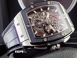 Hublot 宇舶 Spirit of Big Bang 大爆炸 靈魂系列 641.NM.0173.LR 計時碼表 鈦金屬 陶瓷錶框 鏤空面盤 <font color="#ff0000">2019年保單 </font>自動上鍊 42mm