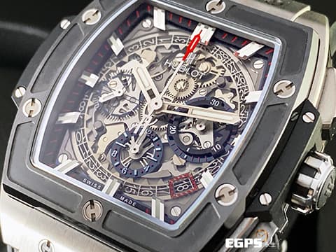 Hublot 宇舶 Spirit of Big Bang 大爆炸 靈魂系列 641.NM.0173.LR 計時碼表 鈦金屬 陶瓷錶框 鏤空面盤 2019年保單 自動上鍊 42mm