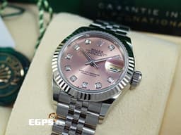 ROLEX 勞力士 DateJust 279174 蠔式日誌型 不鏽鋼材質 <font color="#f8d3d3">原廠鑽石時標粉紅色面盤</font>&nbsp;<font color="#FF0000">2023年新式保卡 紀念型錶帶</font> 自動上鍊 28mm