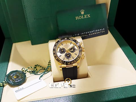 ROLEX 勞力士 Daytona 116518 LN 宇宙計時型 116518LN 迪通拿 計時碼表 18K黃金 金色面盤 陶瓷圈  港星余文樂結婚配戴款，2020年保單，新式保卡&nbsp;自動上鍊 40mm