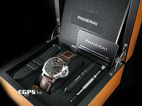 PANERAI 沛納海 Luminor 1950 PAM01537 PAM1537 GMT 三日鍊 2023年保單 新式保卡 經典巴黎釘紋面盤 台灣公司貨  動力顯示 自動腕錶 42mm