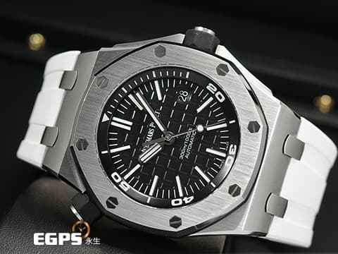 Audemars Piguet 愛彼 AP錶 Royal Oak Offshore Diver 皇家橡樹 離岸型 15710ST.OO.A002CA.01 黑呆 大三針 15710 ST 透背款 2016年保單  潛水錶 自動上鍊 42mm