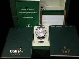 ROLEX 勞力士 Oyster Perpetual 蠔式恆動型 Air-King 114200 空中霸王 <font color=#49bcd7>藍色柱狀時標</font> 自動上鍊 34mm