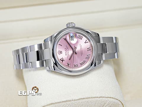 ROLEX 勞力士 Lady-Datejust 28 蠔式日誌型 279160 粉紅色面盤 羅馬數字時標 經典 DJ28 不鏽鋼 2021年保卡 蠔式（Oyster）三節板帶 自動上鍊 28mm