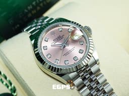 ROLEX 勞力士 DateJust 279174 蠔式日誌型 不鏽鋼材質 <font color="#f8d3d3">原廠鑽石時標粉紅色面盤</font>&nbsp;<font color="#FF0000">2023年新式保卡 紀念型錶帶</font> 自動上鍊 28mm