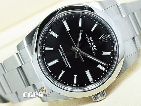 ROLEX 勞力士 Oyster Perpetual Datejust 34 蠔式恆動 124200 不鏽鋼材質 2025年保單，黑色面盤 新式保卡 自動上鍊 34mm