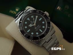 ROLEX 勞力士 Submariner 蠔式 潛航者 124060 無曆 <font color=#4F4F4F>黑水鬼</font> 陶瓷錶圈 不鏽鋼 <font color=#FF0000>2025年新式保卡</font> 潛水錶 自動上鍊 41mm