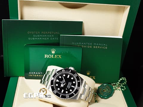ROLEX 勞力士 Submariner 蠔式 潛航者 124060 無曆 黑水鬼 陶瓷錶圈 不鏽鋼 2025年新式保卡 潛水錶 自動上鍊 41mm