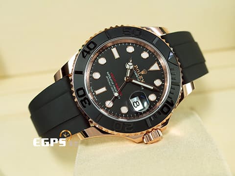ROLEX 勞力士 Yacht-Master 40 蠔式 遊艇名仕型 126655 永恆玫瑰金 Cerachrom黑色陶瓷字圈 3235機芯 搭配Glidelock延展系統潛水錶扣 2022年新式綠卡 自動腕錶 40mm