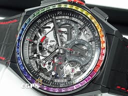 ZENITH 真力時 El Primero 21 Rainbow 33.9002.9004/96.R580 <font color=#FFff00> 原廠彩虹寶石外框 </font> <font color=#ff0000>2018年保卡 全球限量50只！</font>  1/100秒計時碼錶機芯  44mm