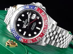 ROLEX 勞力士 GMT-Master II 格林威治型 126710 BLRO 陶瓷<font color=#EA0000>紅</font><font color=#0000C6>藍</font>雙色框 126710BLRO 兩地時區 <font color=#FF0000>2020年保卡 Pepsi 百事圈 Jubilee紀念型五銖錶帶</font> 自動上鍊 40mm