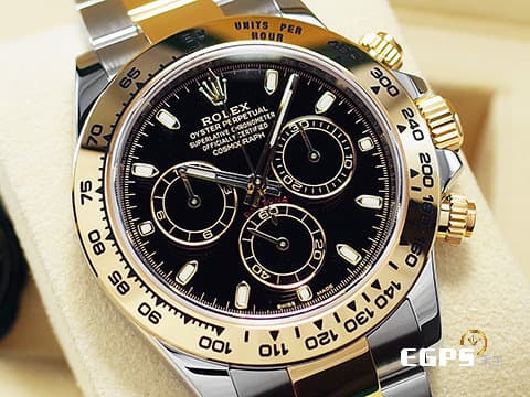 ROLEX 勞力士 Cosmograph Daytona 宇宙計時型 迪通拿 116503 黑色面盤 18K黃金 半金款 計時碼錶 2019年保卡 賽車錶 自動上鍊 40mm