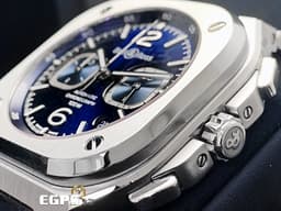 Bell & Ross 柏萊士 Urban系列 BR05 Chrono Blue 計時碼表 <font color=#4169e1>藍色放射太陽紋面盤</font> BR05C-BU-ST/SST 不鏽鋼 <font color=#FF0000> 2024年保單 台灣公司貨 </font> 自動上鍊 40mm