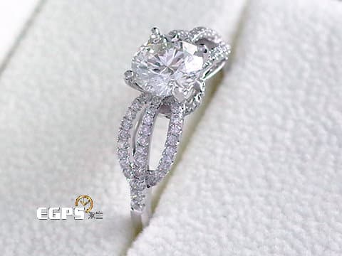 結婚鑽戒 天然鑽石18白K金 1.00CT 精美配鑽 簡約造型 鑽石戒指 造形戒指  女戒