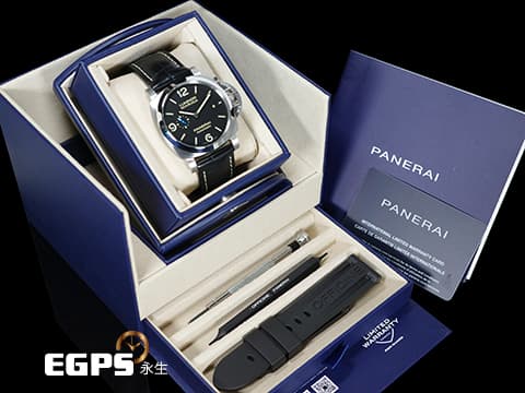 PANERAI 沛納海 Luminor Marina PAM01312 三日鍊 藍色小秒針 PAM1312 經典綠色夜光三明治面盤 不鏽鋼 2023年保單 無透背款 自動上鍊 44mm