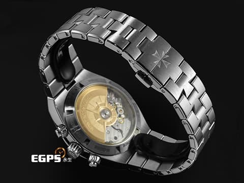 Vacheron Constantin 江詩丹頓 VC OverSea 縱橫四海系列 5520V/210A-B686 易拆卸替換錶帶裝置,完全無需工具即可替換喜愛的皮帶、橡膠帶或是鋼鍊帶 日內瓦印記 白熊貓面三眼計時面盤 2025年保卡 已貼膜 自動上鏈 42mm