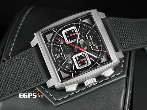 Tag Heuer 泰格 豪雅 Monaco Chronograph 摩納哥 CBL2183 計時碼錶 鈦金屬 鏤空錶盤 2025年保單 賽車錶 自動上鍊 39mm