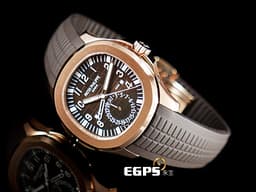 Patek Philippe 百達翡麗 PP錶 Aquanaut 海底探險家 5164R-001 玫瑰金材質 <font color="#ff0000">2025年保單 </font><font color="#ffe5ad"><font style="">巧克力色格紋面盤</font> 二地時間 畫夜顯示 </font>自動上鏈 40mm
