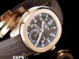 Patek Philippe 百達翡麗 PP錶 Aquanaut 海底探險家 5164R-001 玫瑰金材質 <font color="#ff0000">2025年保單 </font><font color="#ffe5ad"><font style="">巧克力色格紋面盤</font> 二地時間 畫夜顯示 </font>自動上鏈 40mm