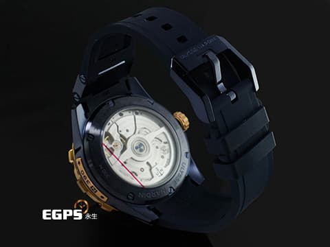 Ulysse Nardin 雅典 Diver 1185-170/BLUE 18K玫瑰金&藍色PVD鈦金屬材質 深藍色磨砂面盤 淺水錶 2025年保卡 自動上鍊 44mm