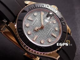 ROLEX 勞力士 Yacht-Master 遊艇名仕 中型  268655 18K永恆玫瑰金材質 <font color="#05f0f0">原廠鑲嵌滿天星鑽石面盤</font> <font color="#ff0000">2023年保卡</font> 自動上鏈 37mm