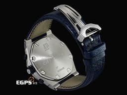Audemars Piguet AP錶 愛彼錶 Royal Oak Offshore ROO 皇家橡樹離岸型 25770ST 不鏽鋼材質 <font color="#0582f5">白色「Grande Tapisserie」格紋錶面 </font><font color="#fa00fa">離岸型首個42mm皮革錶帶設計款 </font>計時碼錶 自動上鍊 42mm