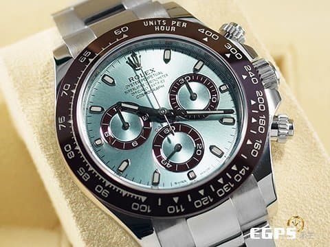 ROLEX 勞力士 Daytona 116506 宇宙計時型 迪通拿 鉑金 PT950 計時碼表 木村男神配戴款 冰藍面 栗啡色陶瓷圈 2021年保卡 已貼膜 自動上鏈 40mm