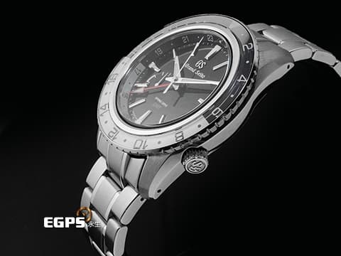 GRAND SEIKO 特級精工 GS 精工 Sport Collection SBGE277G Spring Drive GMT 不鏽鋼材質「穗高岳」特色地質般紋理面盤 兩地時區 三日鍊 動能顯示 2025年保單 自動上鍊 44mm