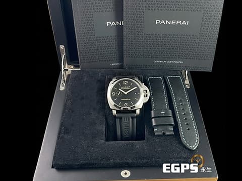 PANERAI 沛納海 Luminor 1950 GMT PAM320 經典三明治夜光面盤 小秒針 兩地時區 不鏽鋼 PAM00320 自動上鍊 44mm
