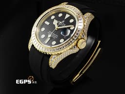 ROLEX 勞力士 Yacht-Master <font color="#fafa01">VIP隱藏款</font> <font color="#fafa01">滿鑽錶殼</font> <font color="#fafa01">產量稀少 一錶難求</font> 18K黃金錶殼 鑲嵌 遊艇名仕型 226668 TBR <font color="#FF0000">VVVIP 特殊 隱藏款 霸氣十足 2025年保卡</font> 自動上鍊 42mm