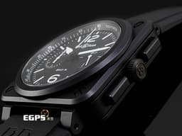 Bell & Ross 柏萊士 Chrono Black Matte BR03-94 <font color="#05f0f0">霧面黑色陶瓷材質</font> <font color="#FF0000">2020年保卡</font> 計時功能 自動上鏈 42mm