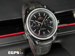 OMEGA 歐米茄 Speedmaster Chronograph 超霸 速霸 31198445151001<font color="#787878">「月之暗面」Dark Side Of The Moon</font> 黑陶瓷錶殼<font color="#ff0000" style="font-size: 10pt;"> </font><font style="font-size: 10pt;" color="#b2e0f0">原廠鑲嵌 鑽石外圈、時標(124顆頂級天然美鑽 共重0.95克拉)</font>計時碼表 同軸擒縱<font color="#ff0000" style="font-size: 10pt;"> 2021年台灣公司貨</font><span style="font-size: 10pt;"> 自動上鏈 44.25mm</span>