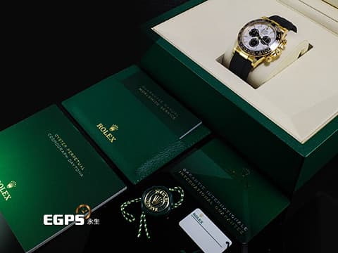 ROLEX 勞力士 Daytona 迪通拿 126518LN 18K黃金材質 陶瓷錶圈 每顆都獨一無二的隕石面盤 2025年保卡  賽車錶 自動上鍊 40mm