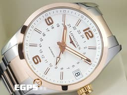 LONGINES 浪琴 Conquest Classic 康卡斯經典系列 征服者 L2.799.5.56.7 GMT 雙地時間 L27995567 <font color="#ff0000">18K金 玫瑰金 半金</font> <font color="#ff0000">台灣公司貨</font> 自動上鍊 42mm