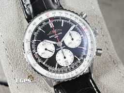 BREITLING 百年靈 Navitimer B01-Chronograph 41 航空計時 AB0139 計時碼表 不鏽鋼 AB0139211B1P1 <font color="#05f0f0">經典環形飛行滑尺 黑色熊貓面盤</font><font color="#FF0000"> 自製B01機芯 2026年保卡 </font> 自動上鍊 飛行錶 41mm