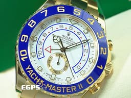 ROLEX 勞力士 Yacht-Master II 遊艇名仕 116688 18K黃金材質 帆船倒數計時 陶瓷框 <font color="#fafa01">絕版系列 大遊艇 賓士針款</font> <font color="#ff0000">2019年保卡</font> 自動上鍊 44mm