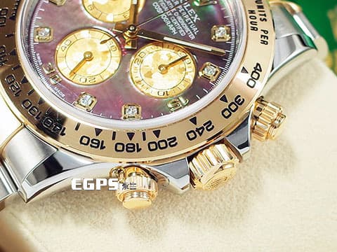 ROLEX 勞力士 Daytona 半金款迪通拿 116503 NG 2021年新式保單 稀有珍珠貝母塘金面盤  搭配稀少貝母鑽石面盤,要撞錶的機會真是微乎其微, 2023年停產款 超值錶款,值得擁有!!   116503NG 計時碼表 八鑽時標 亂碼字頭 40mm