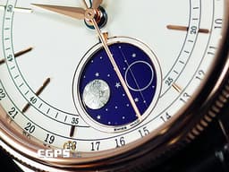 ROLEX 勞力士 Cellini Moonphase 徹利尼 50535 永恆玫瑰金 <font color="#33CCFF">2023年停產款 藍色琺瑯夜空搭配隕石月球月相 <font color="#FFFF33">隕石月相星空</font> </font><font color="#FF0000">2021年新式保卡</font> 自動上鍊 39mm